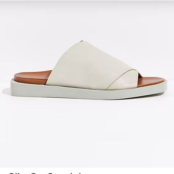 Free People Bueno Sadie Slip On Sandal Light Blue EU 40 US 10 NWOB - Picture 7 of 8